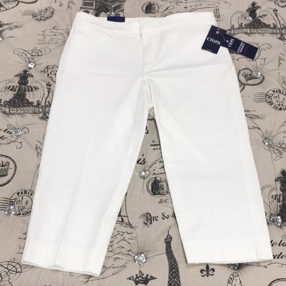 Chaps Petite Stretch Twill Capri Pants - Picture 2 of 7